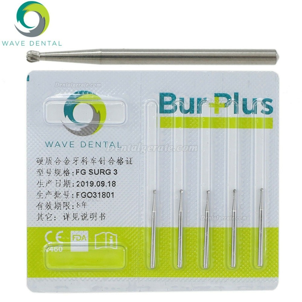 10 St&uuml;ck WaveDental FG SURG Runden Zahnbohrer 1 2 4 5 6 8# FG-Schaft Hartmetallbohrer Zahnmedizin